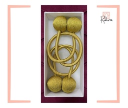 [pemb gold] 2 pièces embrasses de rideaux doré