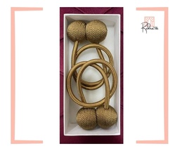 [pemb brown] 2 pièces embrasses de rideaux Bronze