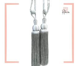 [C3] 1 paire d'embrasses pompons Argent