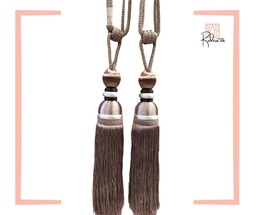 [A21-07EMBV3] 1 paire d'embrasses pompons Bronze